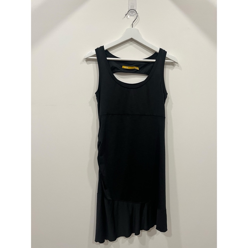 Lole Black Sleeveless Dress with Ruffle Hem